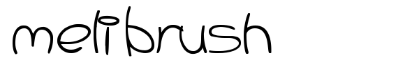 Meli Brush font preview